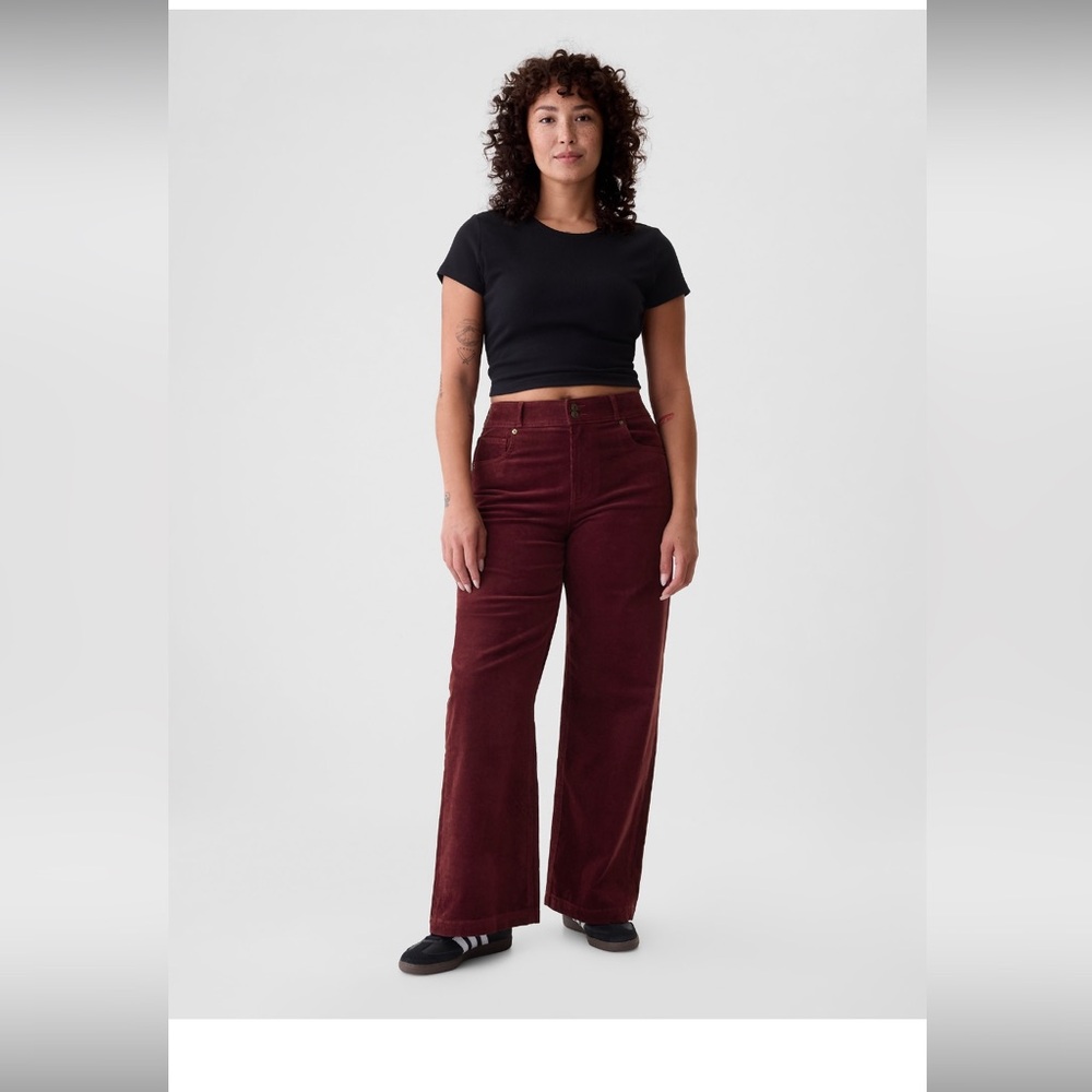 GAP High Rise Stride Wide Leg Corduroy Pant